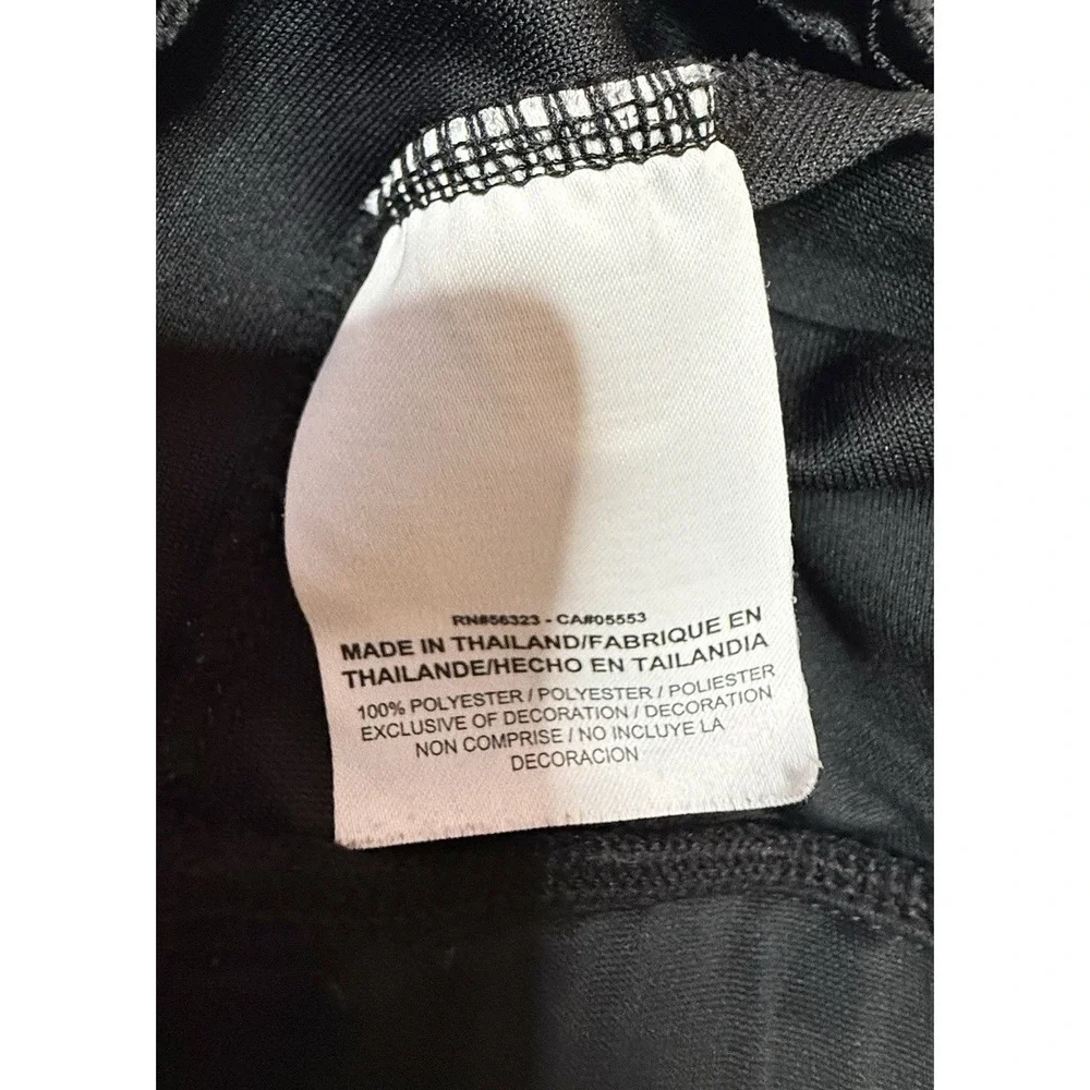 Nike Dri Fit Track Pants Womens Med Black Elastic Waist Pull On Zip Ankle EUC